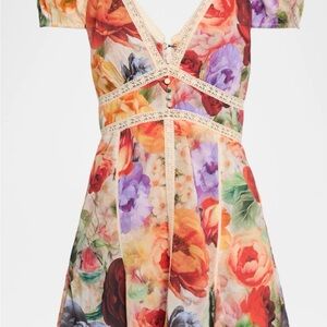 Alice + Olivia Rose Floral Print NWT Mini Dress Size 10